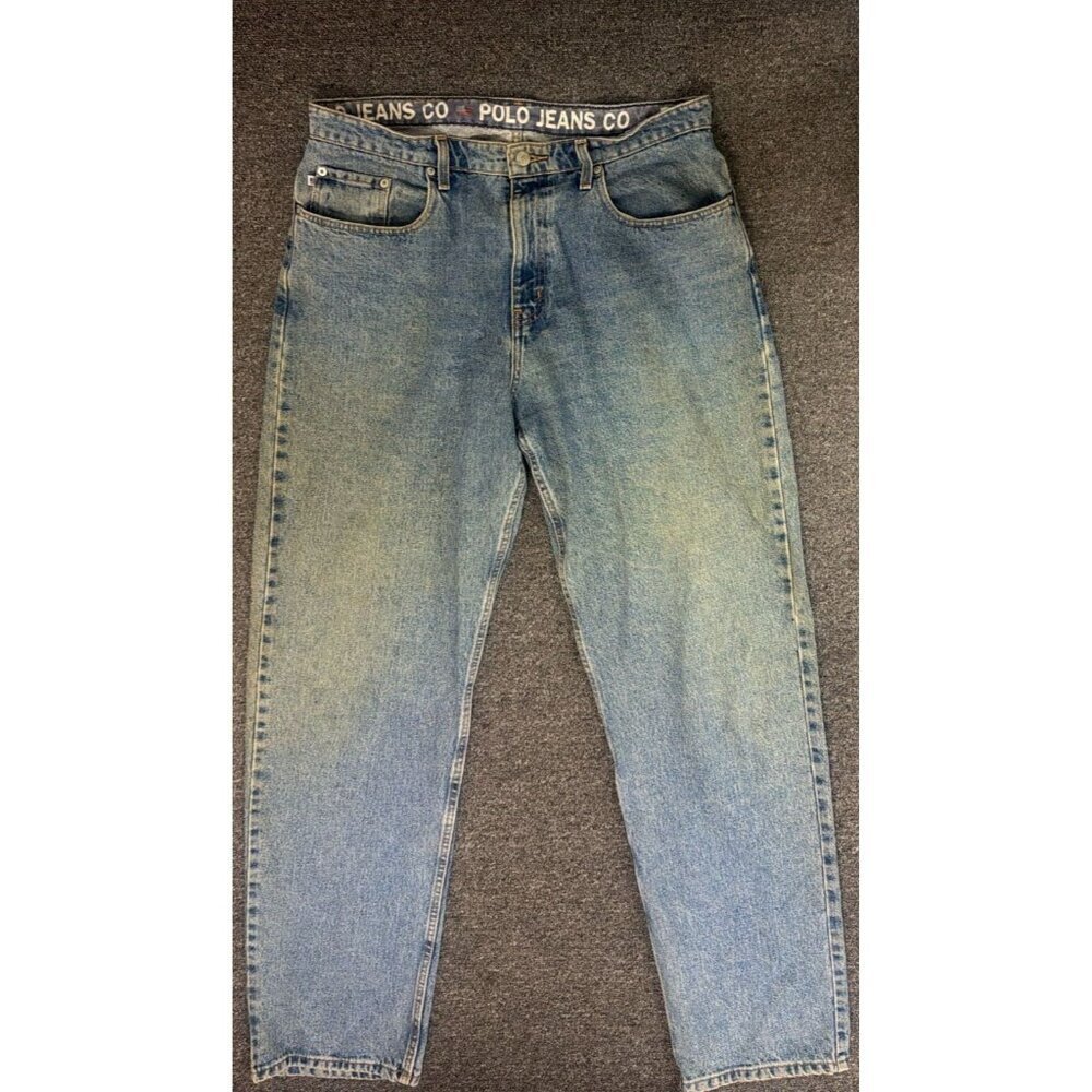 Vintage 90s Polo Jeans Co. Carpenter Jeans 34x34 Y2K Loose Fit Made in Mexico